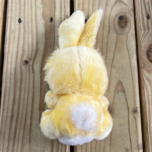 Yellow White Sleepy Bunny Rabbit Plush 11” Stuffed Animal - Picture 5 of 7
